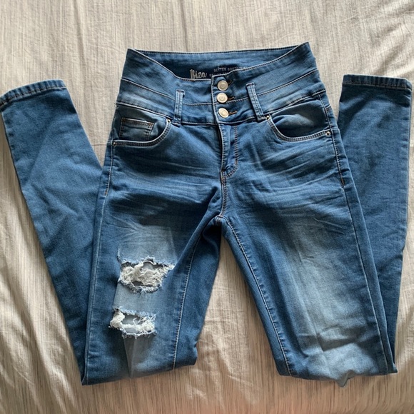 Urban Planet Better Booty/High Waisted Skinny Ripped Jeans - Picture 1 of 3